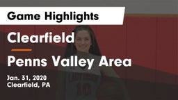 Clearfield  vs Penns Valley Area  Game Highlights - Jan. 31, 2020