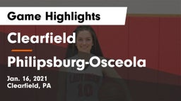 Clearfield  vs Philipsburg-Osceola  Game Highlights - Jan. 16, 2021