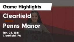 Clearfield  vs Penns Manor  Game Highlights - Jan. 22, 2021