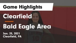 Clearfield  vs Bald Eagle Area  Game Highlights - Jan. 25, 2021