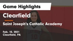 Clearfield  vs Saint Joseph's Catholic Academy Game Highlights - Feb. 10, 2021