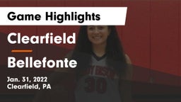 Clearfield  vs Bellefonte  Game Highlights - Jan. 31, 2022