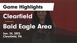 Clearfield  vs Bald Eagle Area  Game Highlights - Jan. 24, 2022