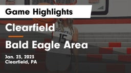 Clearfield  vs Bald Eagle Area  Game Highlights - Jan. 23, 2023