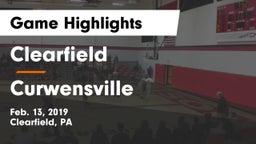 Clearfield  vs Curwensville  Game Highlights - Feb. 13, 2019