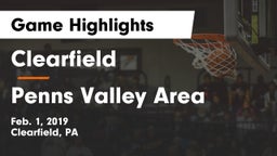 Clearfield  vs Penns Valley Area  Game Highlights - Feb. 1, 2019