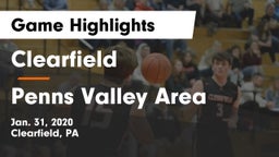 Clearfield  vs Penns Valley Area  Game Highlights - Jan. 31, 2020