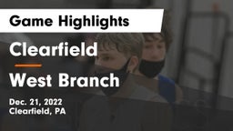 Clearfield  vs West Branch  Game Highlights - Dec. 21, 2022