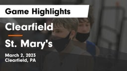 Clearfield  vs St. Mary's  Game Highlights - March 2, 2023