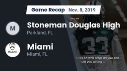 Recap: Stoneman Douglas High vs. Miami  2019