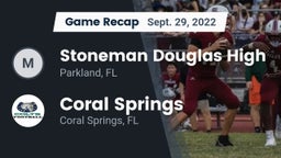 Recap: Stoneman Douglas High vs. Coral Springs  2022