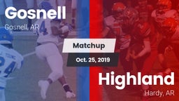Matchup: Gosnell  vs. Highland  2019