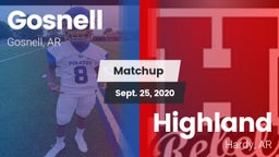 Matchup: Gosnell  vs. Highland  2020