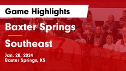 Baxter Springs   vs Southeast  Game Highlights - Jan. 20, 2024