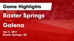 Baxter Springs   vs Galena  Game Highlights - Jan 3, 2017