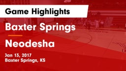 Baxter Springs   vs Neodesha  Game Highlights - Jan 13, 2017