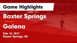 Baxter Springs   vs Galena  Game Highlights - Feb 10, 2017