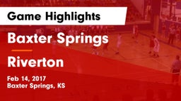 Baxter Springs   vs Riverton  Game Highlights - Feb 14, 2017