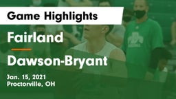 Fairland  vs Dawson-Bryant  Game Highlights - Jan. 15, 2021