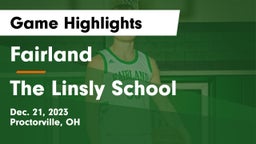Fairland  vs The Linsly School Game Highlights - Dec. 21, 2023