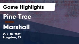 Pine Tree  vs Marshall  Game Highlights - Oct. 18, 2022