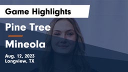 Pine Tree  vs Mineola Game Highlights - Aug. 12, 2023