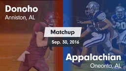 Matchup: Donoho  vs. Appalachian  2016
