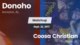 Matchup: Donoho  vs. Coosa Christian  2017