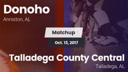 Matchup: Donoho  vs. Talladega County Central  2017