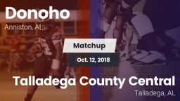 Matchup: Donoho  vs. Talladega County Central  2018
