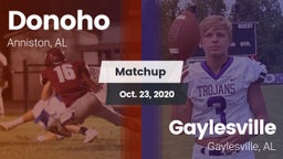 Matchup: Donoho  vs. Gaylesville  2020