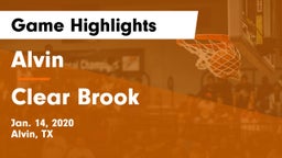 Alvin  vs Clear Brook  Game Highlights - Jan. 14, 2020