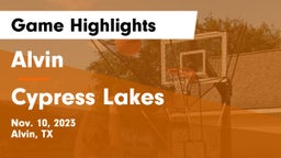 Alvin  vs Cypress Lakes  Game Highlights - Nov. 10, 2023