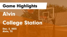 Alvin  vs College Station  Game Highlights - Dec. 2, 2023