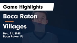Boca Raton  vs Villages Game Highlights - Dec. 21, 2019