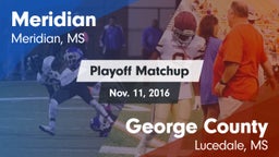 Matchup: Meridian  vs. George County  2016