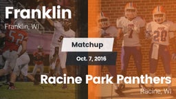 Matchup: Franklin  vs. Racine Park Panthers  2016
