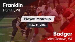 Matchup: Franklin  vs. Badger  2016