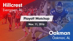 Matchup: Hillcrest High vs. Oakman  2016
