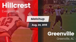 Matchup: Hillcrest High vs. Greenville  2018