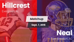 Matchup: Hillcrest High vs. Neal  2018