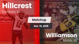 Matchup: Hillcrest High vs. Williamson  2018