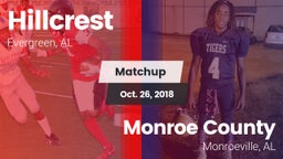 Matchup: Hillcrest High vs. Monroe County  2018