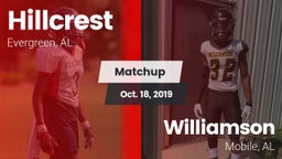 Matchup: Hillcrest High vs. Williamson  2019