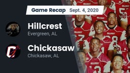 Recap: Hillcrest  vs. Chickasaw  2020