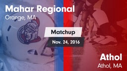 Matchup: Mahar Regional High vs. Athol  2016