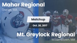 Matchup: Mahar Regional High vs. Mt. Greylock Regional  2017
