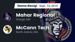 Recap: Mahar Regional  vs. McCann Tech  2019