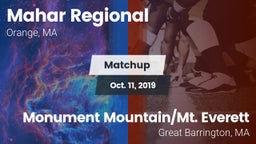 Matchup: Mahar Regional High vs. Monument Mountain/Mt. Everett  2019