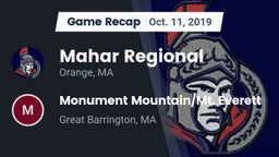 Recap: Mahar Regional  vs. Monument Mountain/Mt. Everett  2019